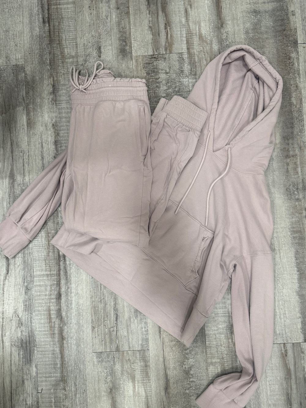Everyday Relaxed Hoodie & Joggers Set - Light Mauve